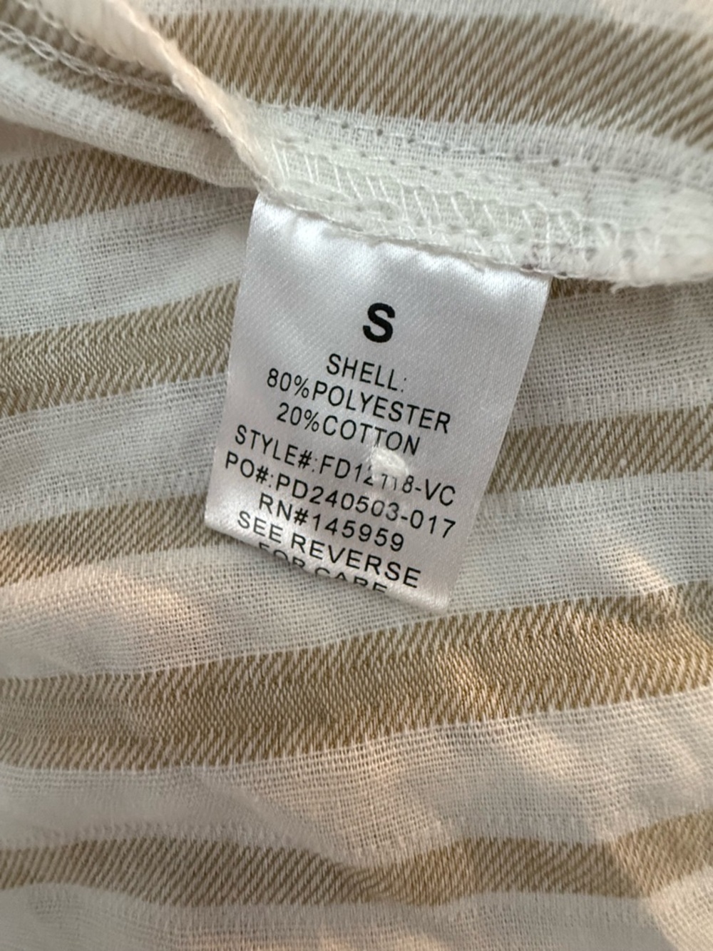 Vici Cream and Tan Striped Button-Front Midi Dress - Picture 8 of 8